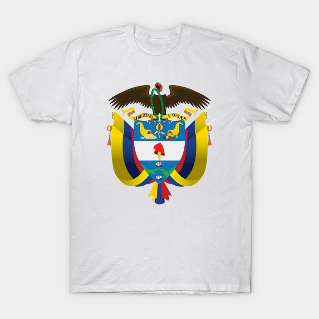 Escudo De Colombia Coat Of Arms Of Colombia Colombia T Shirt Teepublic 